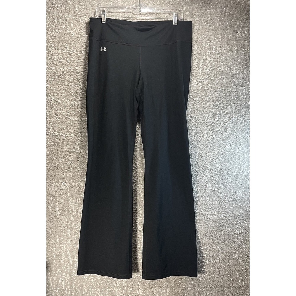 Under Armour Pants L Black All Season Gear Bootcut Yoga Gym Running